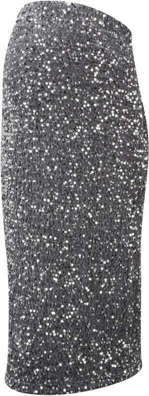 Midi-rok - Enkel Lengte - High Waist - Viscose Voering - Glitterdetail