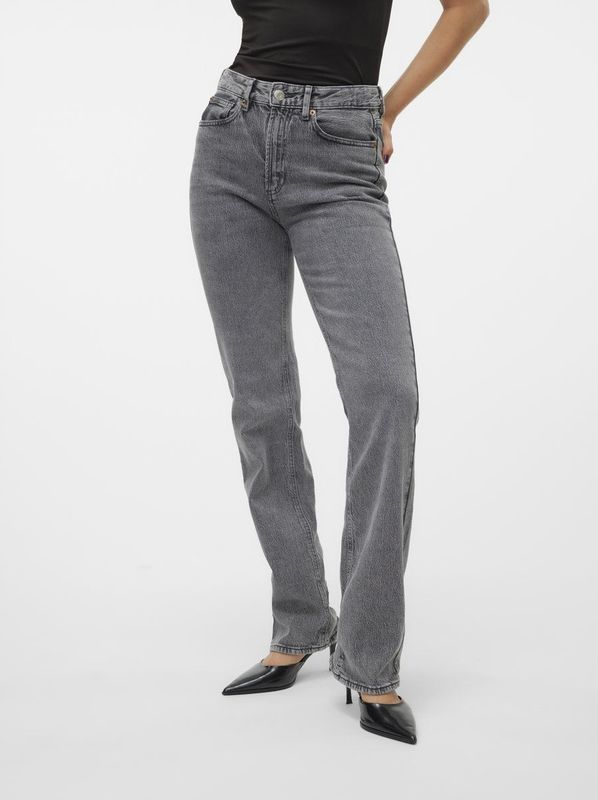 Vero Moda - Denim Jeans - Medium Grey - 99% Katoen - Straight Pasvorm