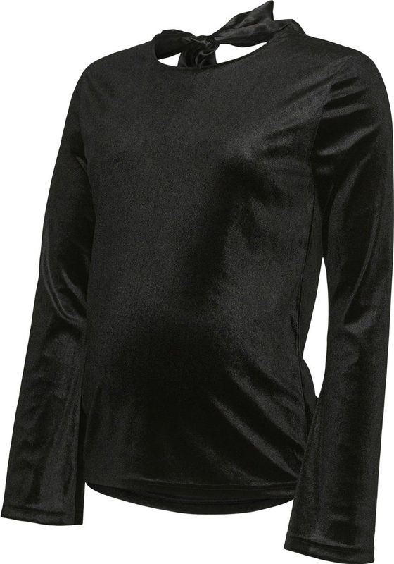 Mamalicious - Mlsandra Ls Bow Top - Dames - Blouses