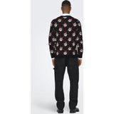 Only & Sons Trui Onsxmas Reg 5 Jaq Crew Knit 22031174 Black Mannen