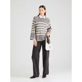 Gebreide Trui - Gestreept - Knitwear - Ronde Hals - Losse Pasvorm