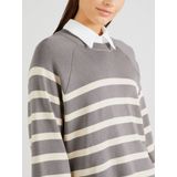 Gebreide Trui - Gestreept - Knitwear - Ronde Hals - Losse Pasvorm