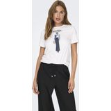 Only T-shirt Onlemma Life Reg S s Lady Top Box J 15329752 Bright White cherie Dames