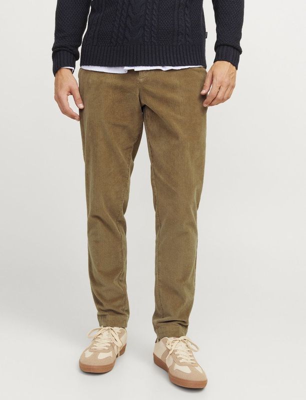 Jack & Jones Heren Chino Broek JPSTACE JJCORDUROY CHINO comfort/relaxed Bruin Volwassenen