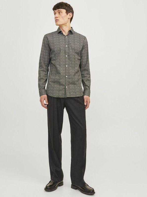 Overhemd - Popeline - Lange Mouwen - Slim Fit - Knoopsluiting