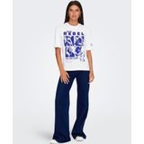 ONLY high waist flared jeans dark blue denim