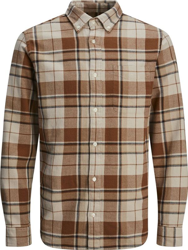 JACK & JONES - BLUBROOK - Vrijetijdsoverhemd - Katoen - Regular Fit - Button-Downkraag