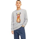 Jack & Jones - Sweatshirt - Grijs - Katoen - Ronde Hals