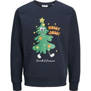 Jack & Jones - JJXMAS JOLLY - Kersttrui - Blauw - Katoen/Polyester