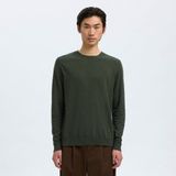 Gebreide Trui - Forest Night - Zonder Capuchon - Lange Mouwen - Ribboord