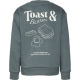 VERO MODA - Sweatshirt - Grijs - Katoen - O-hals - Lange Mouwen