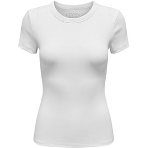 Onleasy S/S O-Neck Top Box JRS, wit (bright white), XL