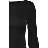 Vero Moda T-shirt Vmmaggie Ls Boatneck Top Vma Noos 10315883 Black Dames
