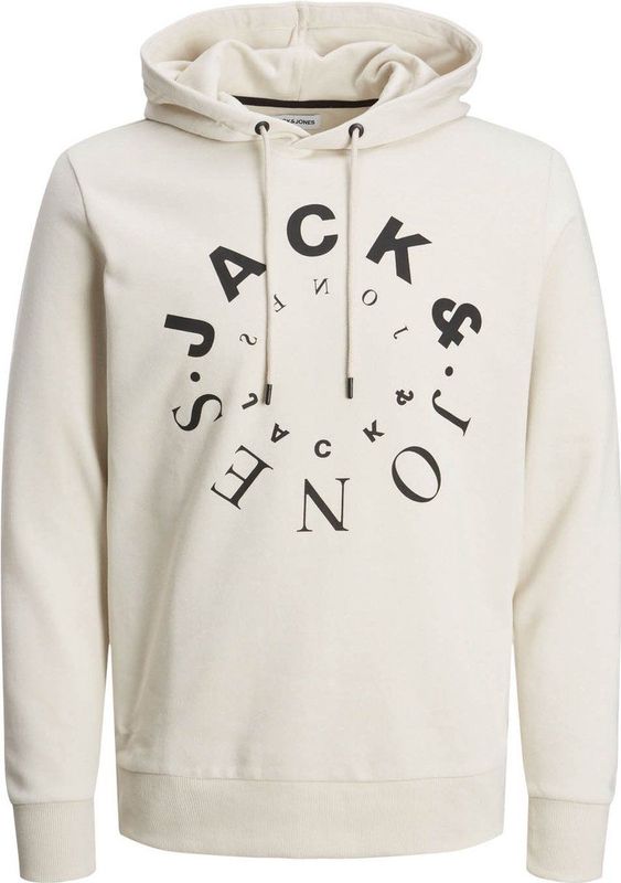 Jack & Jones - Heren Hoodies Warrior Sweat Hood - Beige - Maat M