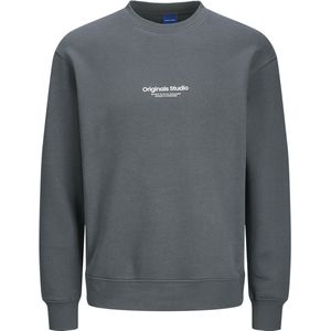 JACK&JONES - JORVESTERBRO - Longsleeve Trui - Antraciet - 3D Print - Relaxed Fit