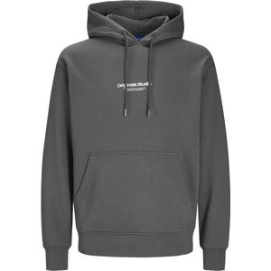 JACK&JONES JORVESTERBRO Hoodie - Grijs - Geborstelde Stof - Relaxed Fit