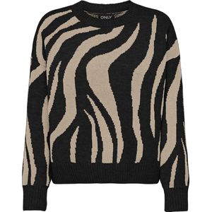 Only Trui Onlhazel Ls O-neck Jq Knt 15328215 Black/hummes Dames