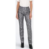 Only - Onlazula - Lange Broek - Grijs - 100% Polyester, Polyurethaan Coating