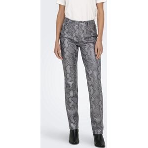 Only - Onlazula - Lange Broek - Grijs - 100% Polyester, Polyurethaan Coating
