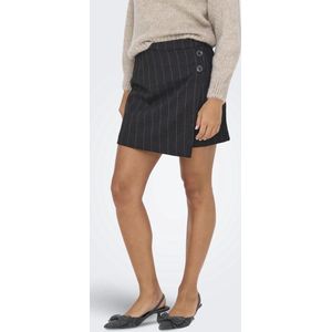 ONLY - ONLGLOSS-Marley Life - Rok - Donkergrijs Gemêleerd - Hoge Taille