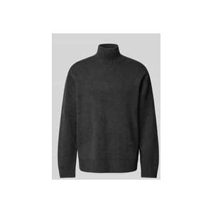 Pullovers - Dark Grey Melange - Hoge Kraag - Lange Mouwen - Normale Pasvorm