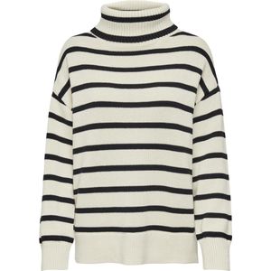 Only Trui Onlqueenie Ls Roll Neck Knt 15327636 Birch/black Dames