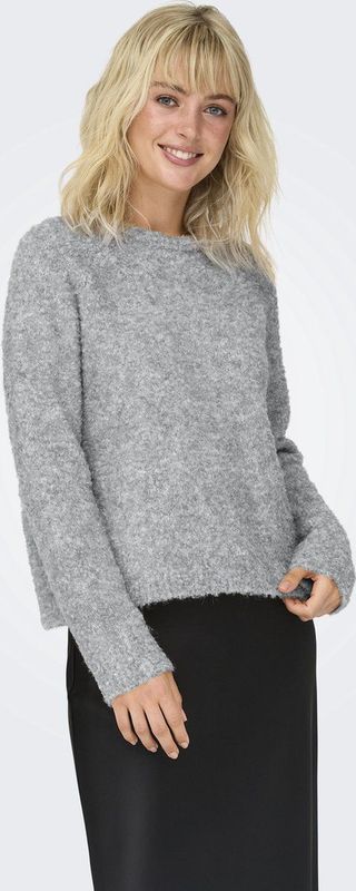 Only Trui Onlcirola Ls O-neck Knt 15331235 Light Grey Melange Dames