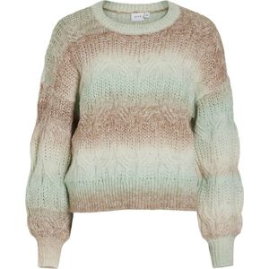 Vila Trui Visenvas Knit Top 14101209 Birch/ Ocean Wave Dames