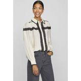Vila - Blouse - Ecru - Viscose/Polyamide - Lange Mouwen