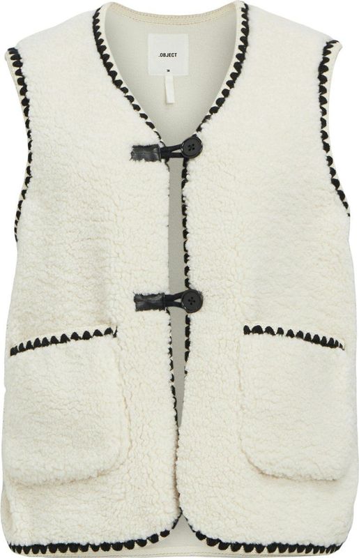 Object Objpauline Waistcoat Blazers Dames - Gebroken wit - Maat L