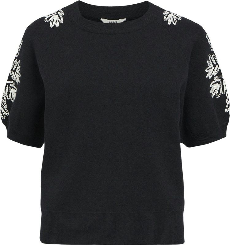 OBJECT - OBJRashia - Gebreide Trui - Zwart/Wit