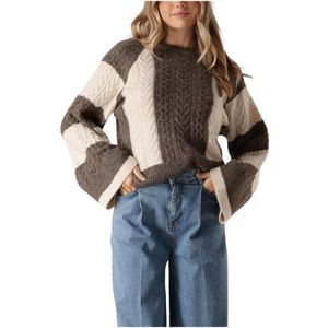 Gebreide Trui - Ronde Hals - Knitwear - Geribbelde Kraag - Lange Mouw