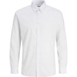 Jj Rebel Jrebgavin Solid Shirt Ls Noos Heren Overhemd White