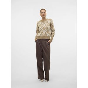 VERO MODA - VMNila - Bandplooibroek - Chocoladebruin - Wide Leg