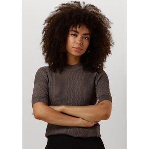 Object - Objfriella Knit S/S Pullover - Groen - Katoen