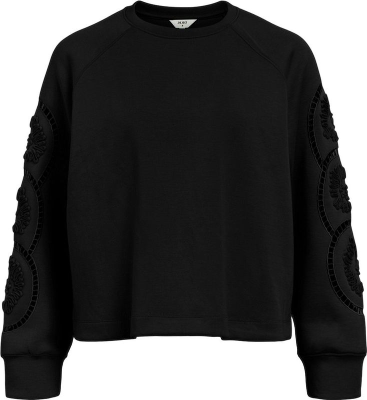 Object - Objdorina Lo - Sweat Top - Zwart - Katoen
