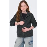 ONLY GIRLS - Vest - Grijs - Hoge Hals - Lange Mouwen - Ritssluiting