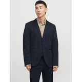 Blazer - Enkele Rij Knopen - Zwart - Jersey - Slim Fit