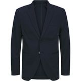 Blazer - Enkele Rij Knopen - Zwart - Jersey - Slim Fit