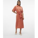 Vero Moda - Vmonilla 24 78 - Midi-jurk - Koraal