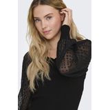 Pullover - Zwart - Ribbreisel - 80% Viscose, 20% Nylon