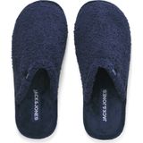 JACK&JONES - JFWHARRY FLUFF SLIPPER - Sandalen - Zwart - Gebreid Materiaal