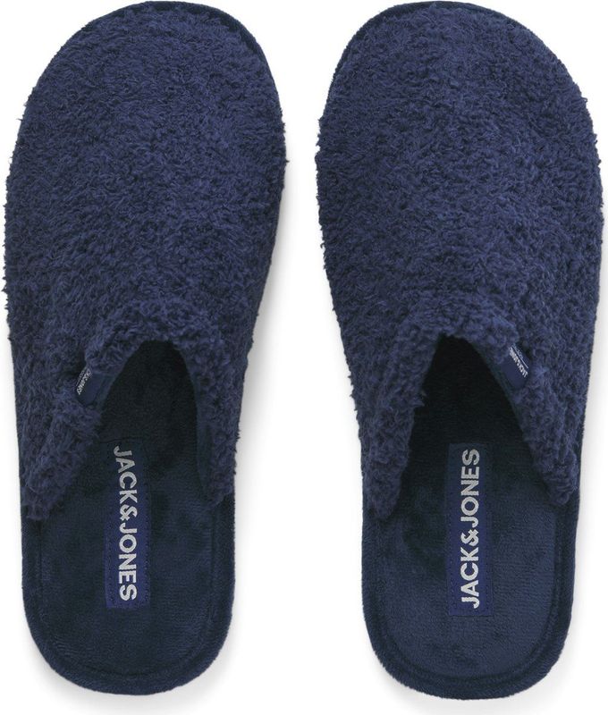 JACK&JONES - JFWHARRY FLUFF SLIPPER - Sandalen - Zwart - Gebreid Materiaal