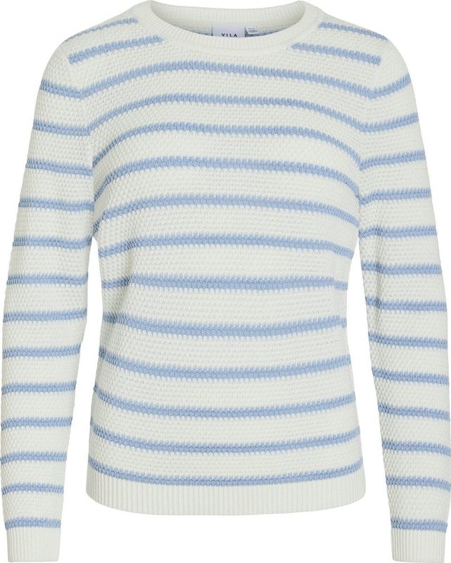 Vila Rundhalspullover VIDALO O-NECK L/S STRIPE KNIT TOP- NOOS