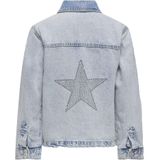 Kogcarly - Denim Jas - Gespreide Kraag - Lange Mouwen - Knoopsluiting - Borstzakken