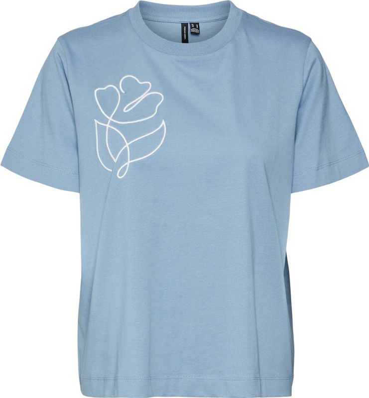 VERO MODA - VMFEA METTE SS TOP BOX JRS GA - T-shirt - Blauw