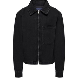 KIDS ONLY - Kobjeppe - Denim Jas - Blauw - Lange Mouwen, Ritssluiting, Borstzakken