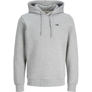 Jj Rebel Jrebrebel Logo Sweat Hood Noos Heren Trui - Light Grey Melange