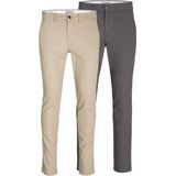 JACK & JONES Marco Dave (2-pack) loose fit - heren chino - beige en donkergrijs