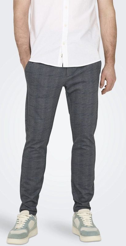 Chino - Dress Blues - Ritssluiting - Slim Fit - Normale Taillehoogte